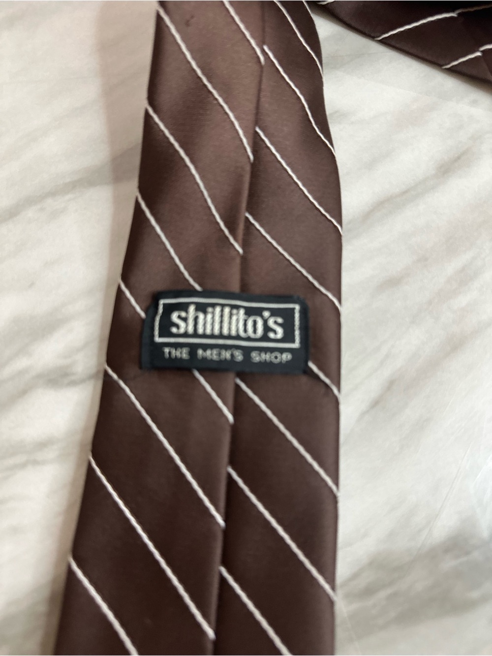 Vintage Shillito's Brown Striped Men's Tie